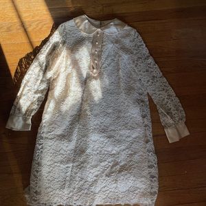 Vintage 60s Lace Babydoll Dress Small